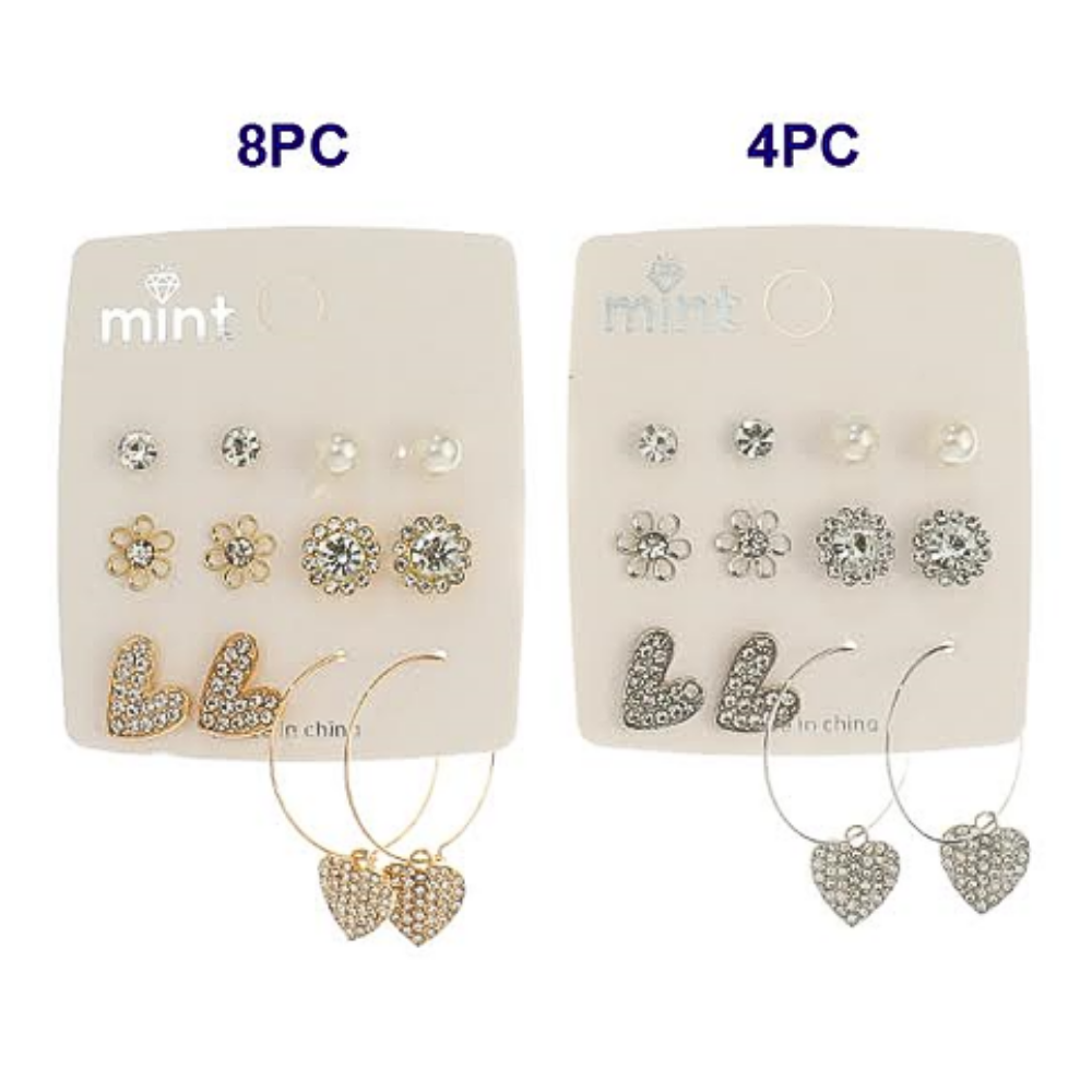 Atlas Fashion - Wholesale Jewelry Set - 6 Pair Heart Earring Set1