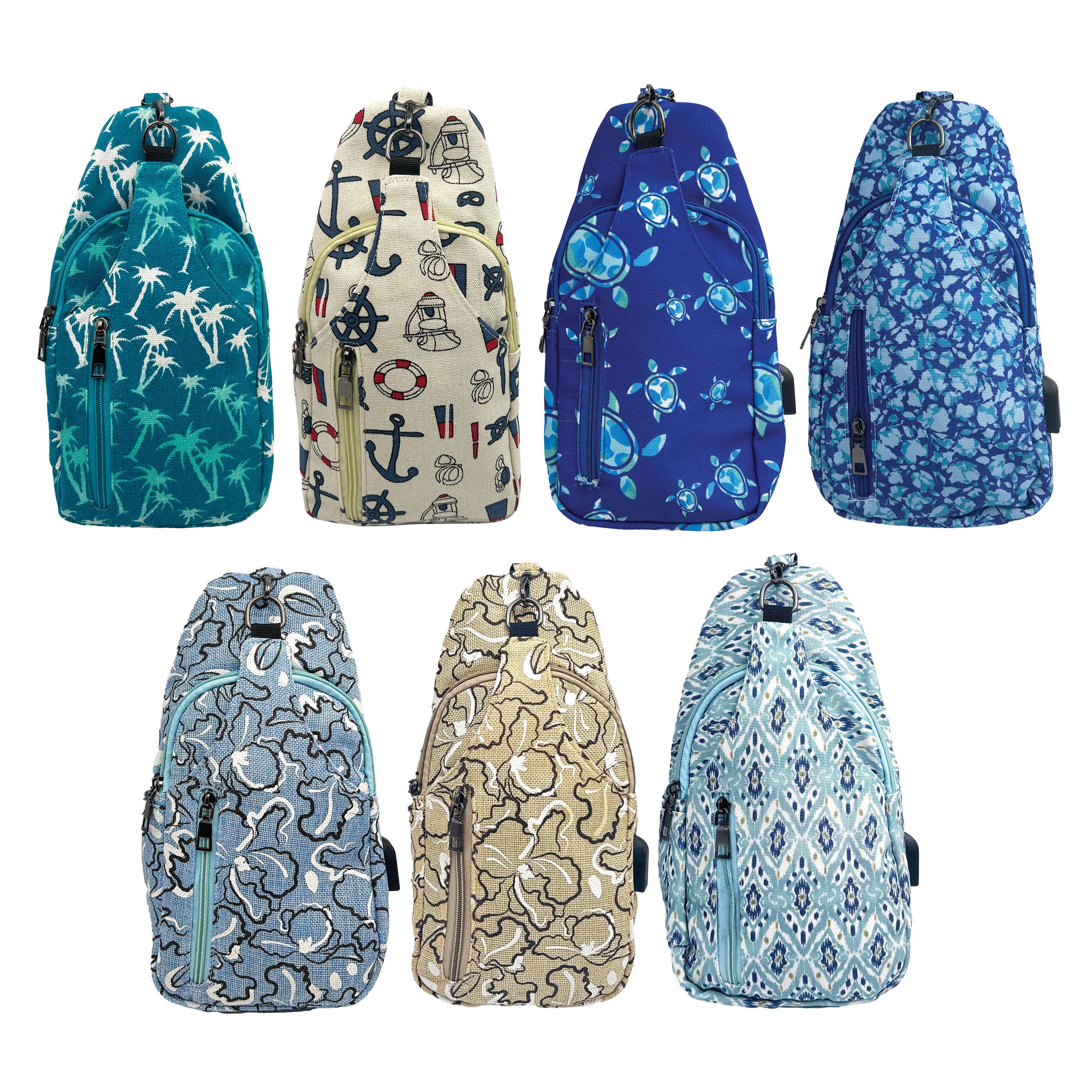 Calla Products - Vendita all'ingrosso Zaino - Unisex - Borsa a tracolla antifurto Nupouch con USB – Stile Resort Breeze14