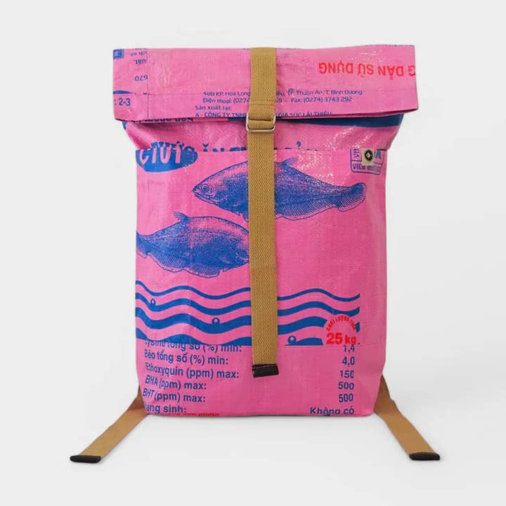 BACKPACK | Hållbar ryggsäck i rosa för wholesale av REFISHED fair fashion
