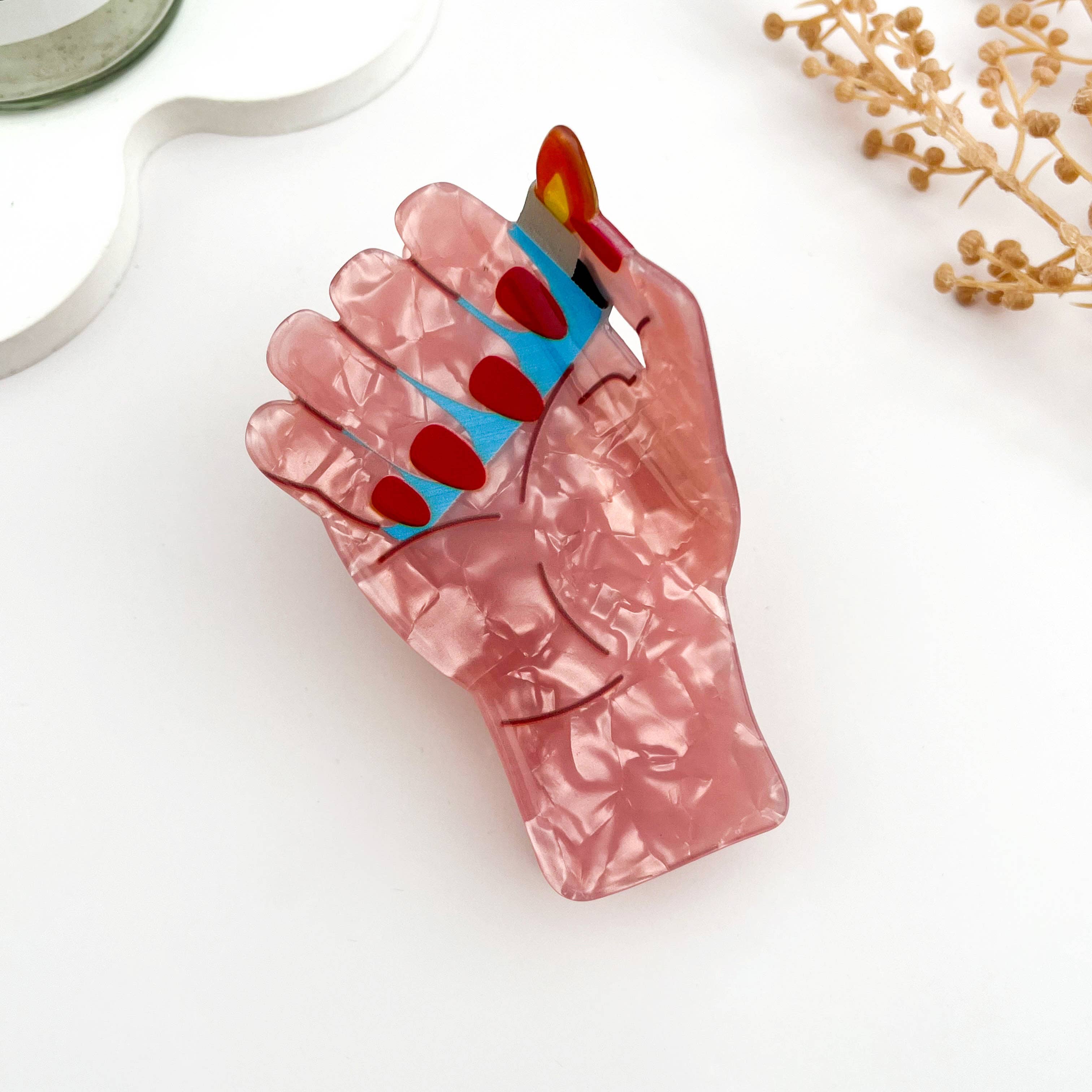 mildstyles - Wholesale Hair Clip - Women's - 🚬 Smoking Hand Hair Claw – Bold PVC Graphic Clip 😎
5