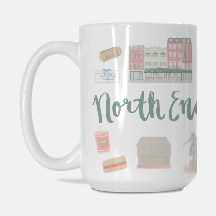 North End Landmark Mug for wholesale by Palm Prints