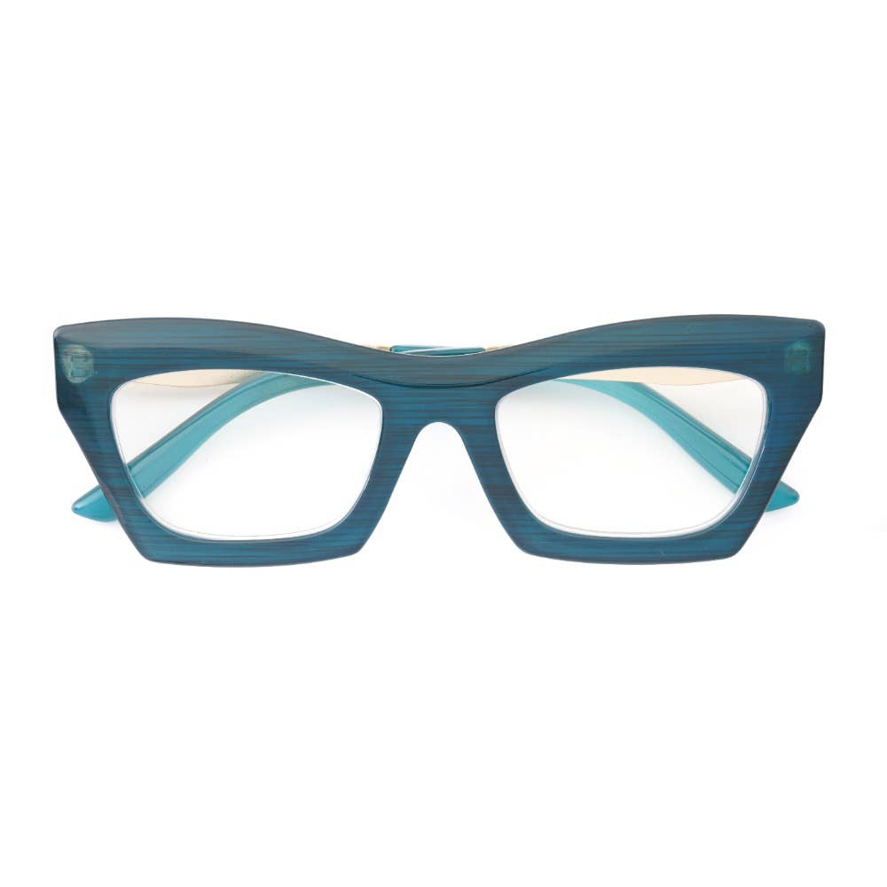 Ryan Simkhai Eyeshop – Óculos - Unissexo por atacado – ALEXA | Teal Escuro | Dourado | Luz Azul4