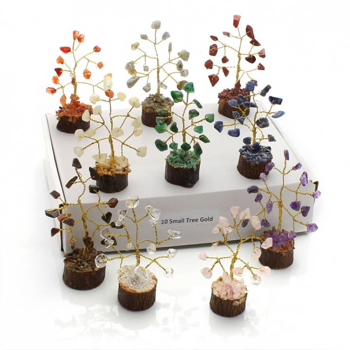 Kollektion 10 Miniaturbäume mit Natursteinen für den Großhandel von UniArt