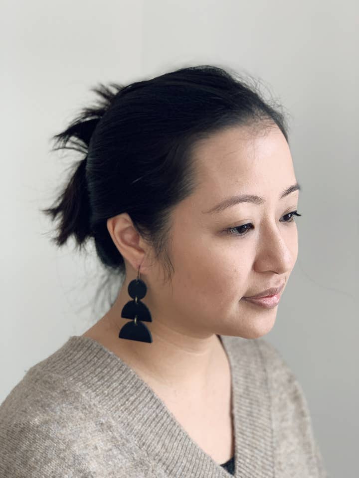 Leather Cypress Earrings for wholesale by Branch Collective