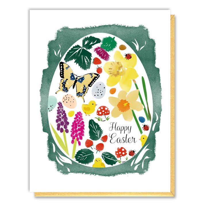 Botanical Easter Egg Card for wholesale by Driscoll Design