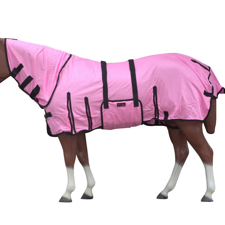 HILASON - Wholesale Horseback Riding Gear - 66-84" Uv Protect Mesh Bug Mosquito Horse Fly Sheet Summer