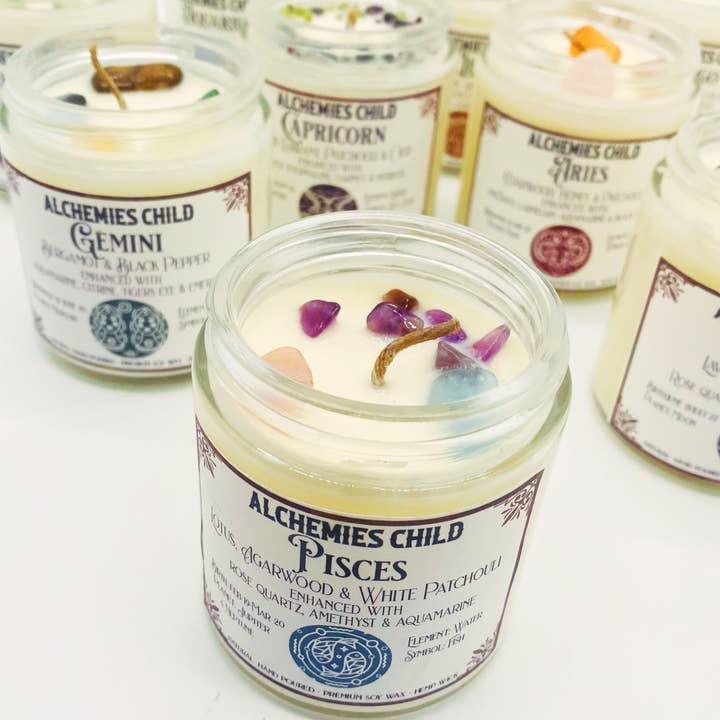 Love Blessed Brands™️ - Wholesale Jar/Filled Candle - Astrological Candles15