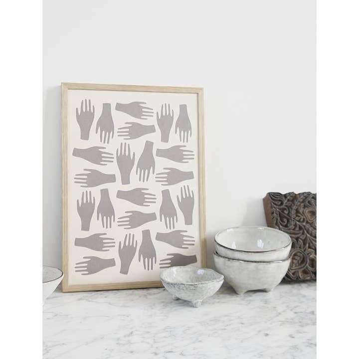 Print A4 Hugs - Gray for wholesale by Silvia Visscher