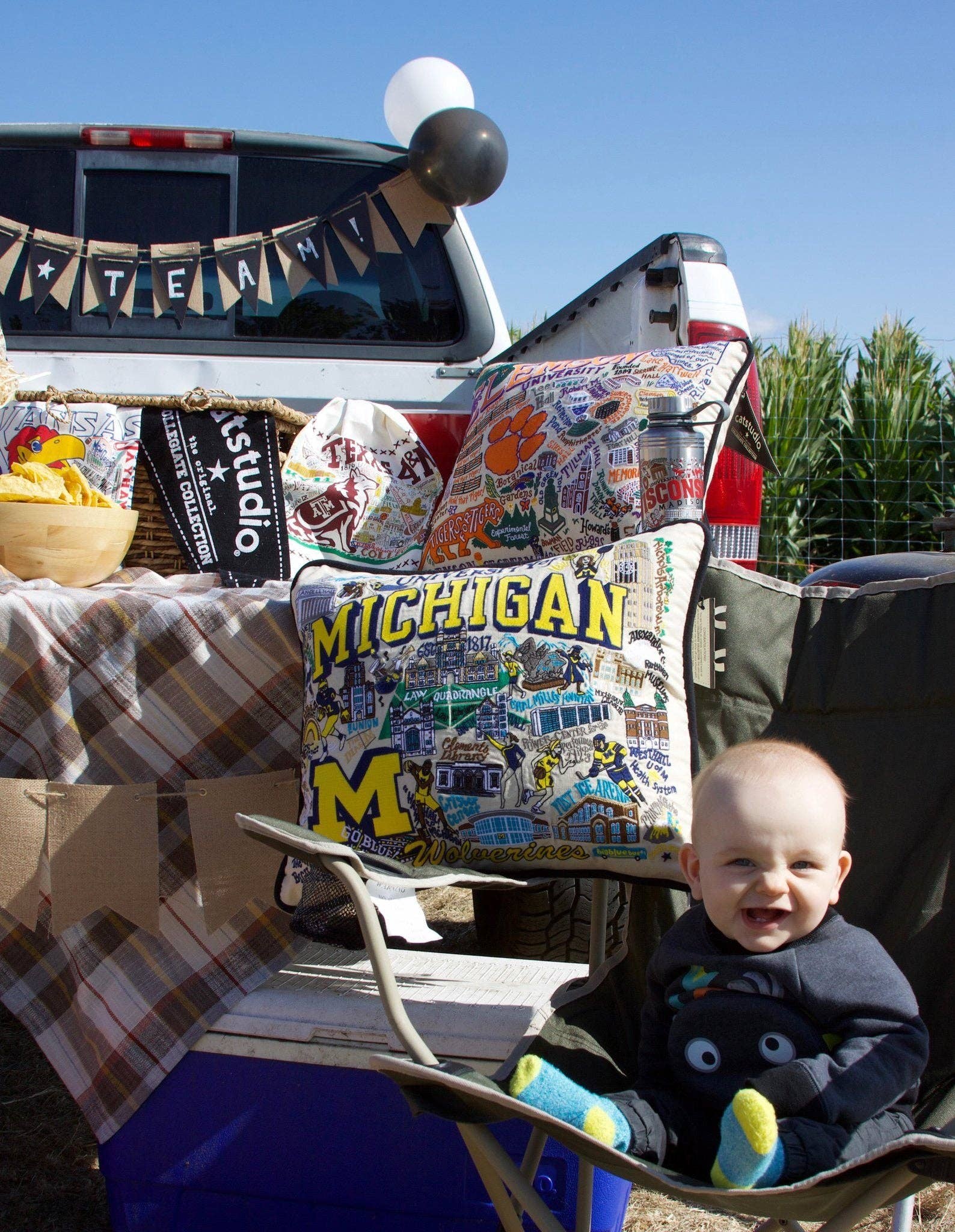 catstudio - Wholesale Throw/Decorative Pillow - Michigan, University of Collegiate Embroidered Pillow2