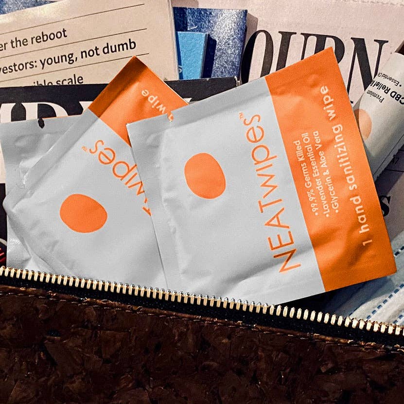 NEATGOODS, LLC. - Wholesale Hand Sanitizer - Individually Wrapped Hand Wipes | Biodegradable | Citrus9