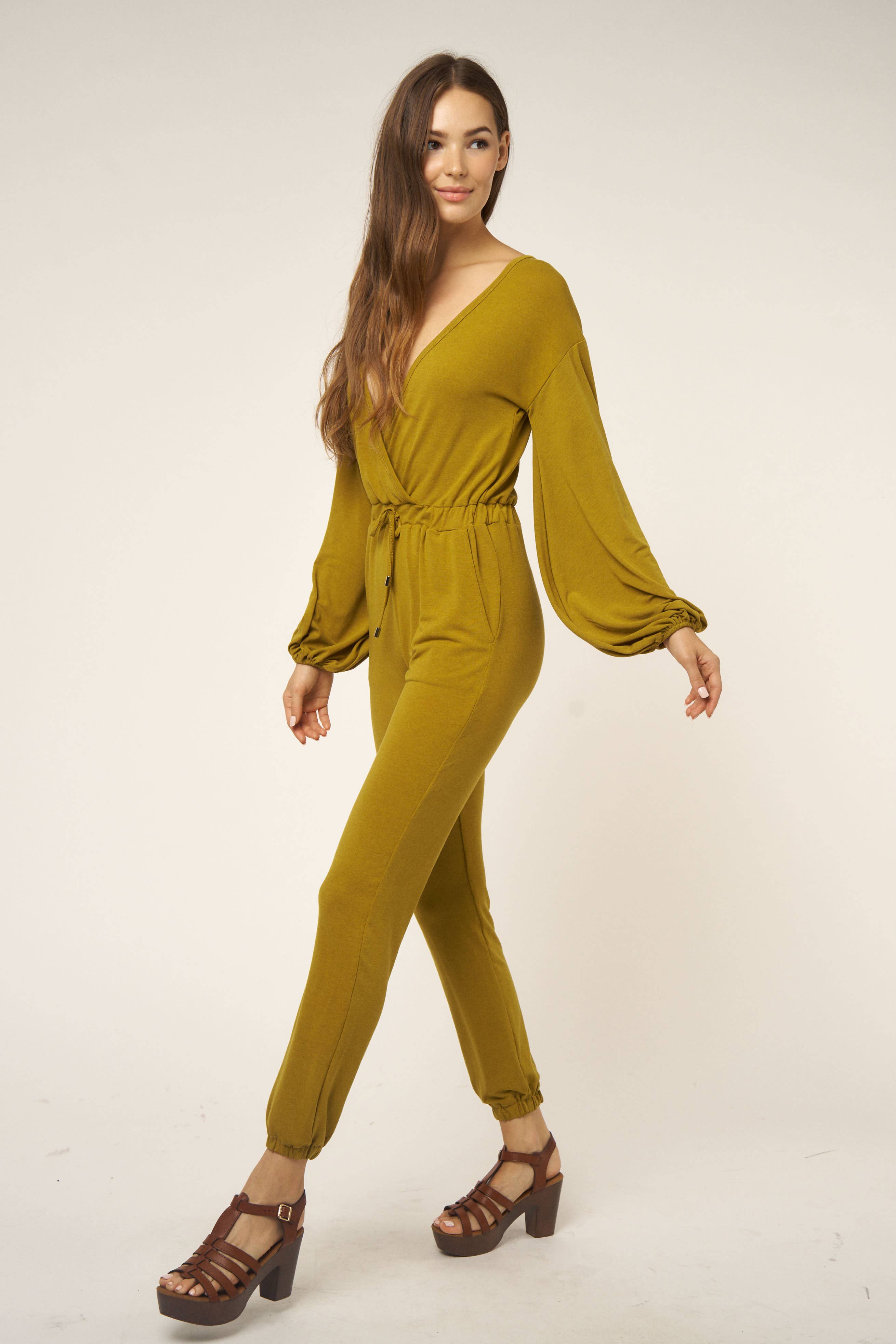 Hers & Mine – wholesale Set med topp och byxa – Dam – LINNE SMOCKED RYNKAD FRÄMRE RÖRET OCH BYXOR SKICKAS16