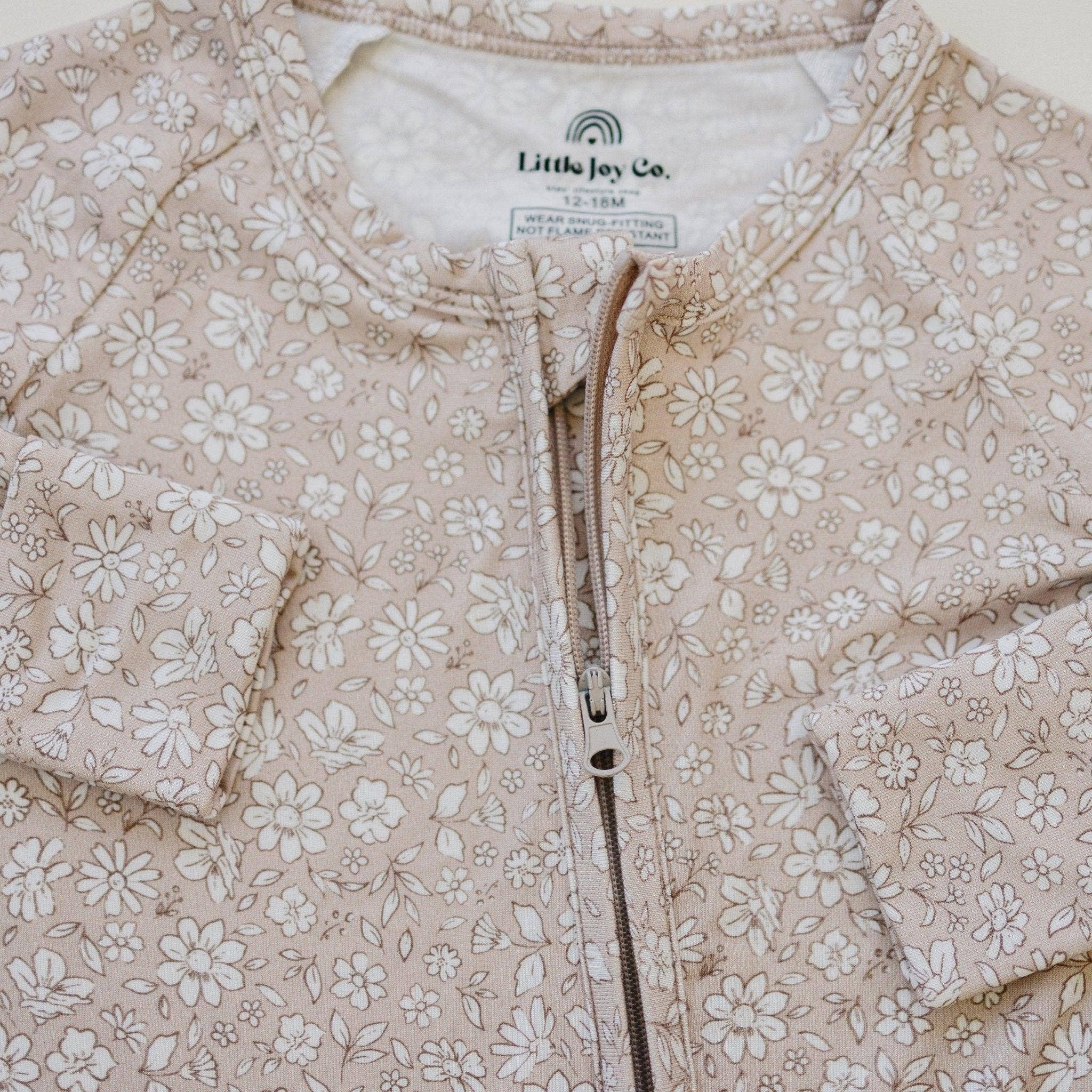 Little Joy Co. - Wholesale Sleepsuit - Baby - Dainty Ditsy Bamboo Zippy Romper9