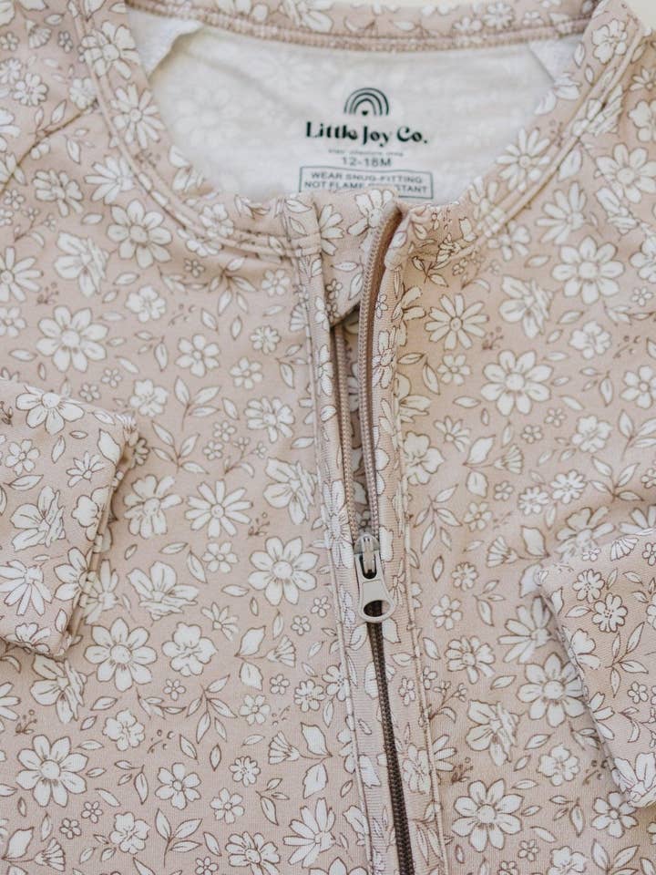 Little Joy Co. - Wholesale Sleepsuit - Baby - Dainty Ditsy Bamboo Zippy Romper9