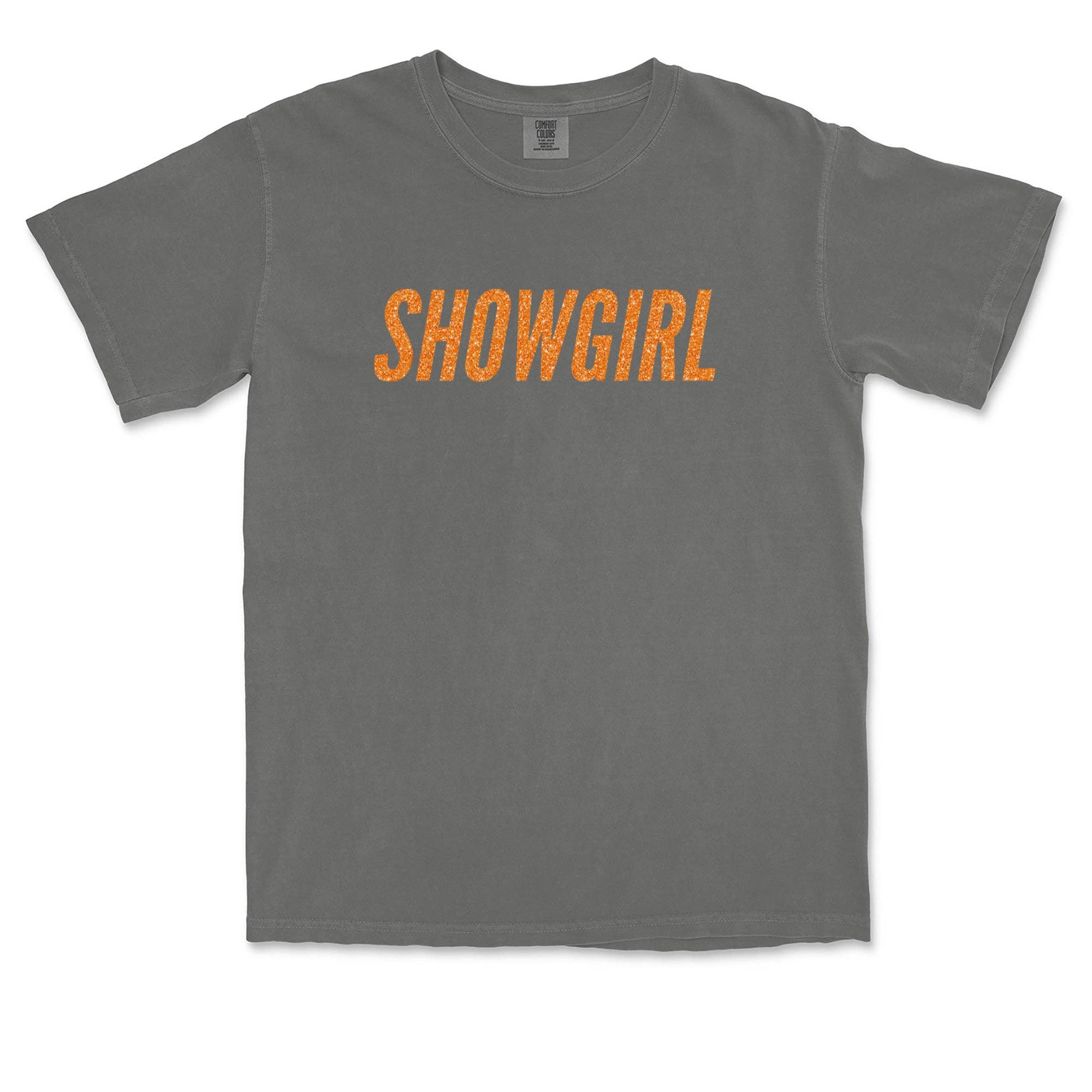 Expression Tees - Vente T-shirt sérigraphié – femme - T-shirt unisexe vintage doux à paillettes orange Showgirl40