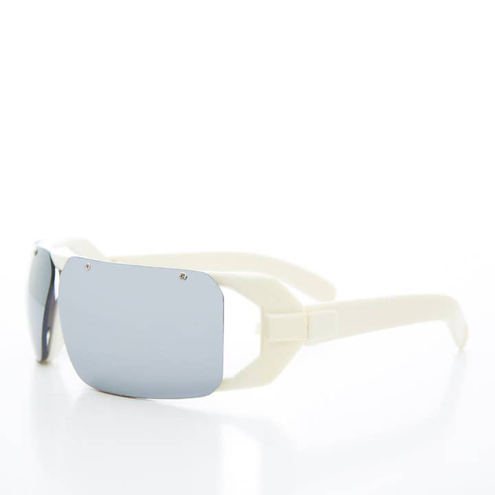 SUNGLASS MUSEUM - Vendita all'ingrosso Occhiali da sole - Unisex - Occhiali da sole futuristici Mirror Lens Wrap anni '80 - Worley