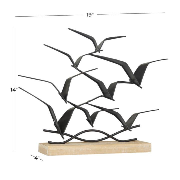 Deco Marché - Wholesale Sculpture - Coastal Black Metal Sculpture4