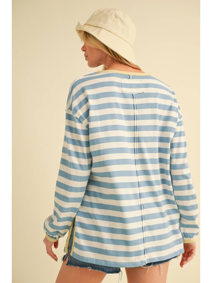 AEMI + CO - Wholesale Knit Top - Women's - 8433FN Onida Stripe Top7