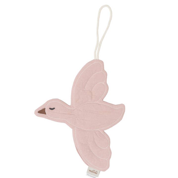 Malomi Kids - Wholesale Pacifier Clip - Baby - PACIFIER HOLDER/DECORATION BIRD DUSTY PINK