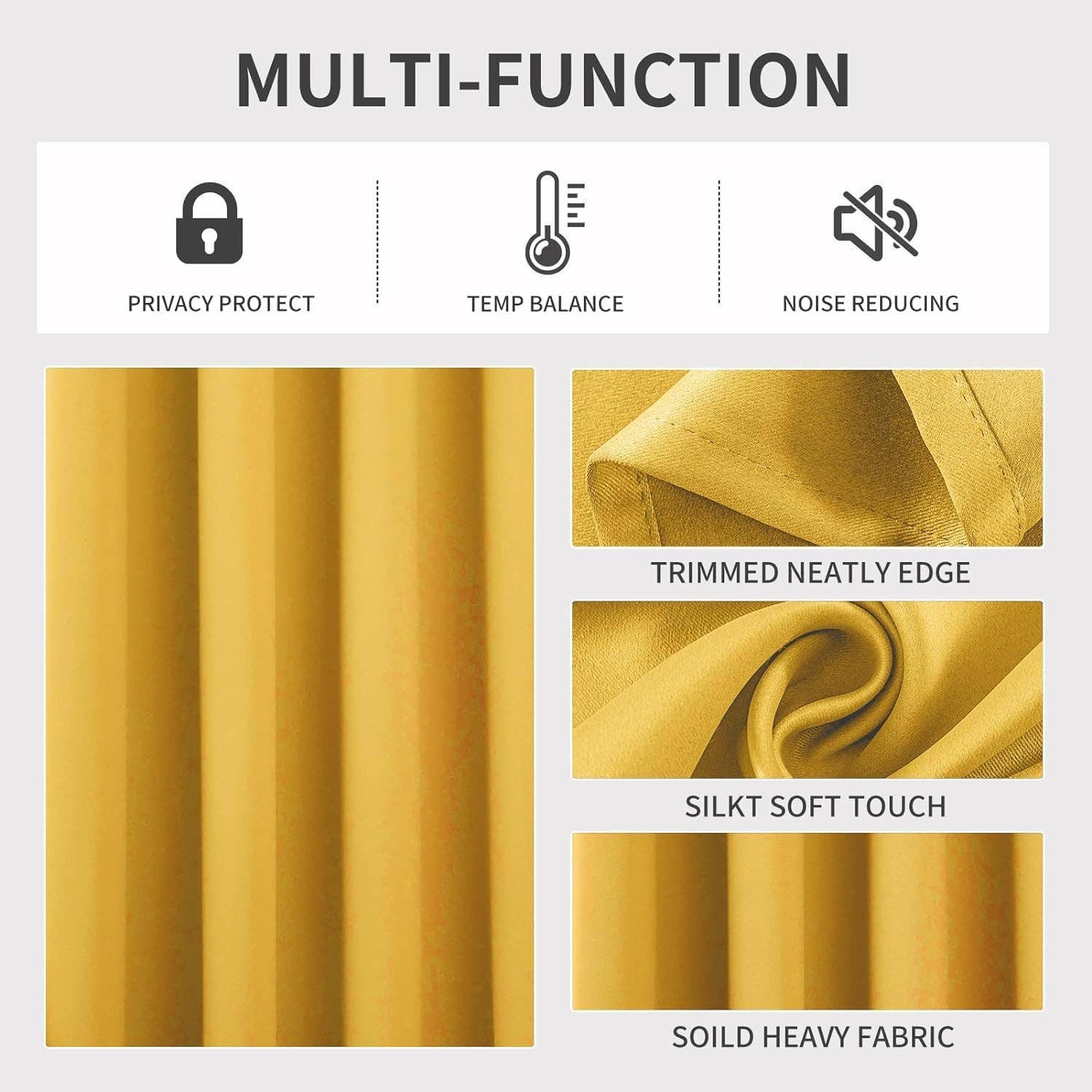 J&V TEXTILES – wholesale Curtain – 2 Pack - 55'' X 84'' Solid Thermal Blackout Panels (19 Colors)37