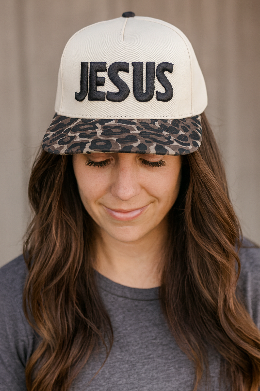 JESUS ON A LEOPARD AND NATURAL HAT for wholesale on Faire0
