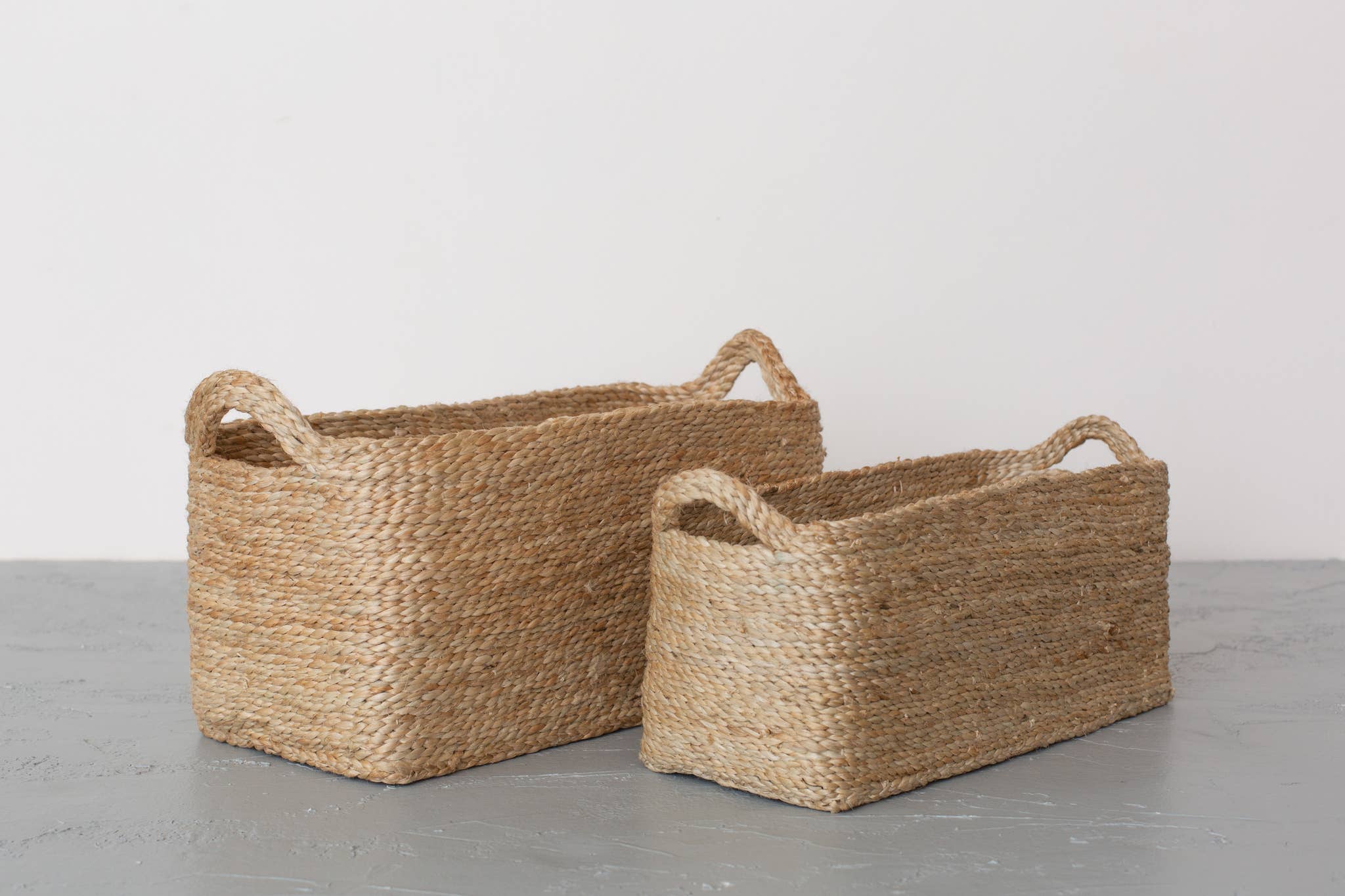 Will & Atlas – wholesale Decorative tray – Rectangular Tray Basket, jute - natural1