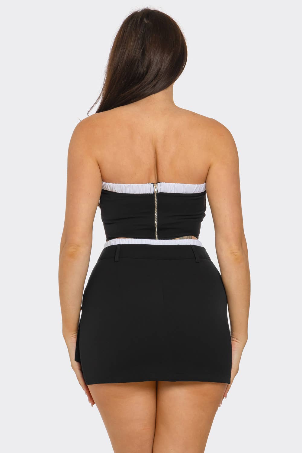 Julia by LoveJ - Wholesale Top & Skirt Set - Women's - Elastic Trim Tube Top And Mini Skirt Set 7