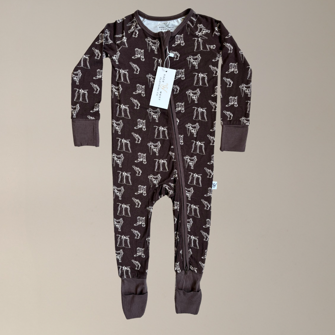 Sage West Clothing Co. - Wholesale Sleepsuit - Baby - {Tack Room} Infant Sleepwear3