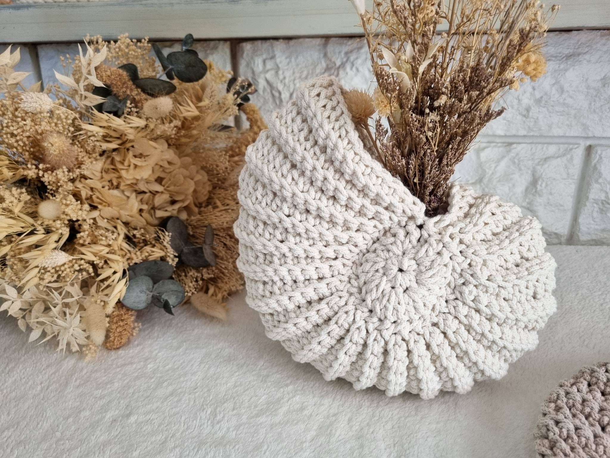 Naturalmarjory – wholesale Korg – Ammonite M, bohemisk dekorativ korg i form av snäcka1