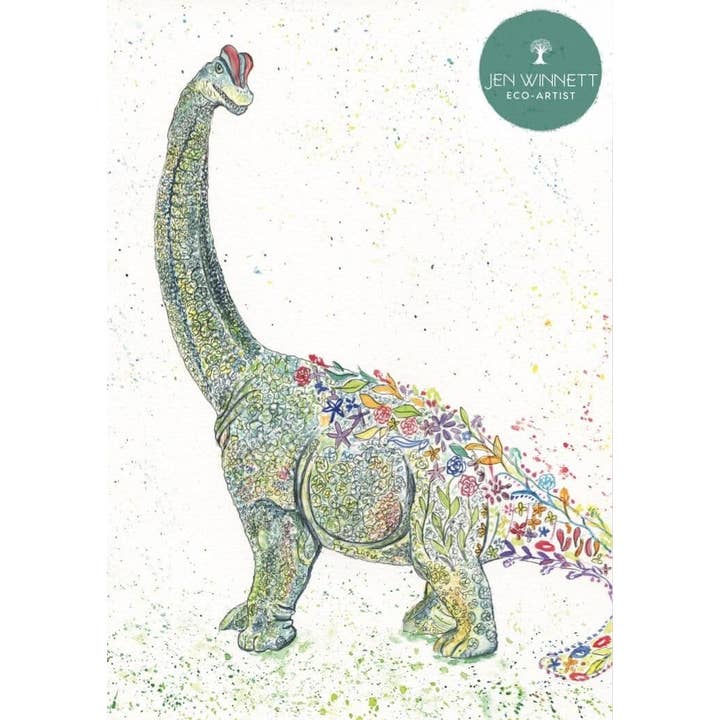 Dinosaur | Signed Art Print | Animal | Obra de Arte | Childrens por atacado de Jen Winnett Eco Artist