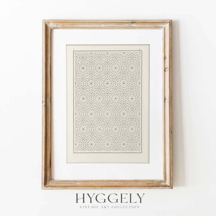 Vintage Geo Textile Wall Art | Modern Sketch Art Print SK155 for wholesale by Hyggely