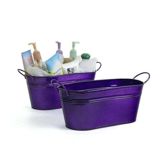 Buhi Imports – wholesale Korg – 12 tums Tin Oval Tub - Flera ytbehandlingar0