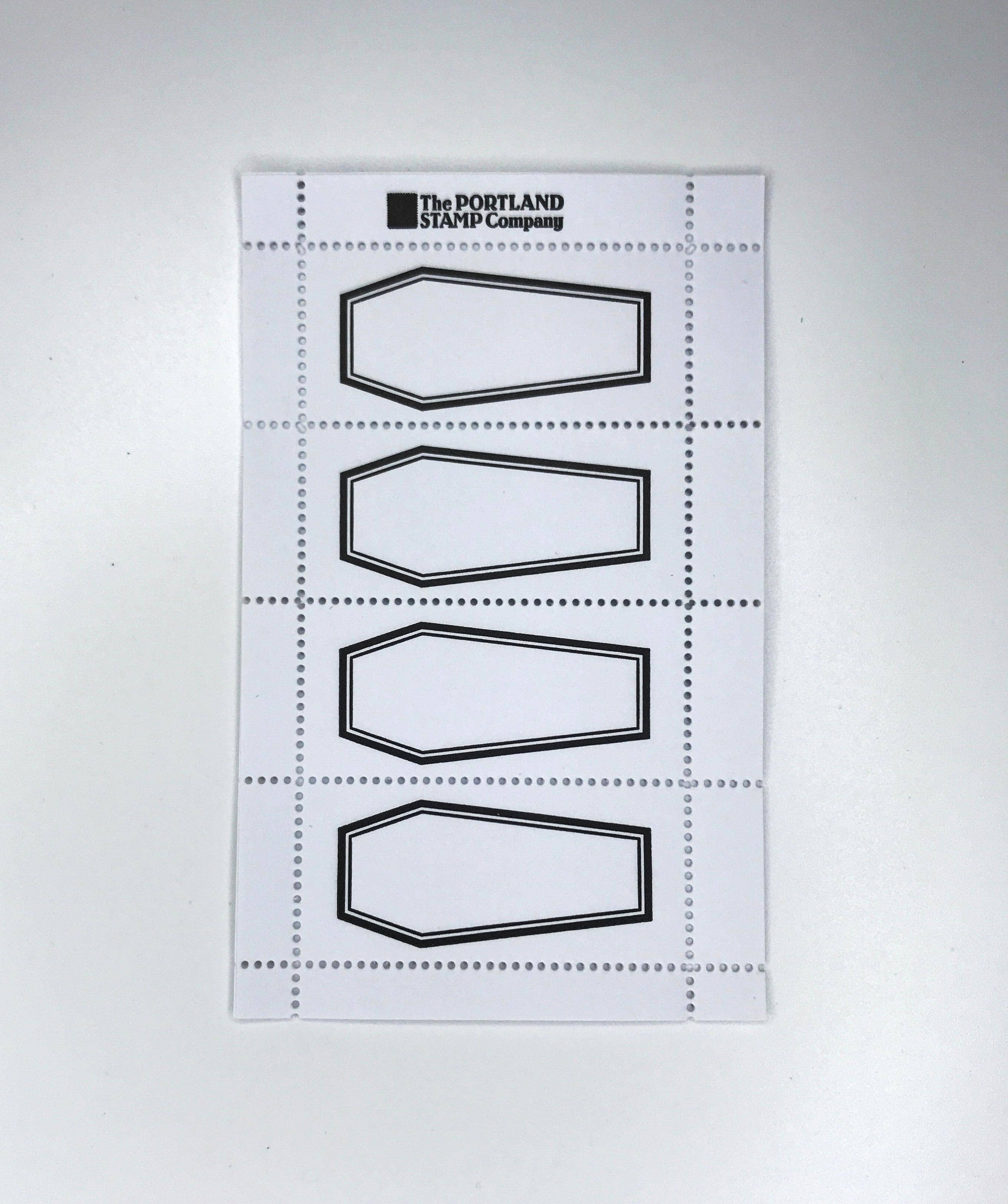The Portland Stamp Company - Wholesale Rubber/Decorative Stamp - Coffins - Lick & Stick Halloween Stamps2
