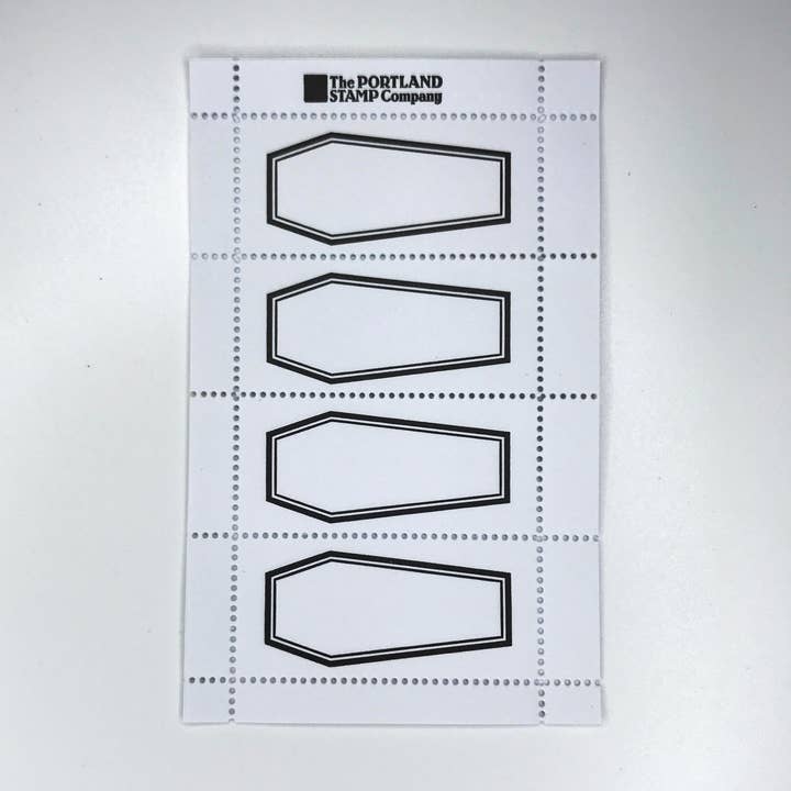 The Portland Stamp Company - Wholesale Rubber/Decorative Stamp - Coffins - Lick & Stick Halloween Stamps2
