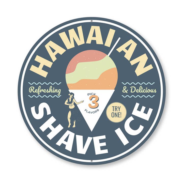 Hawaiian Shave Ice Sign voor wholesale door Lizton Sign Shop, Inc
