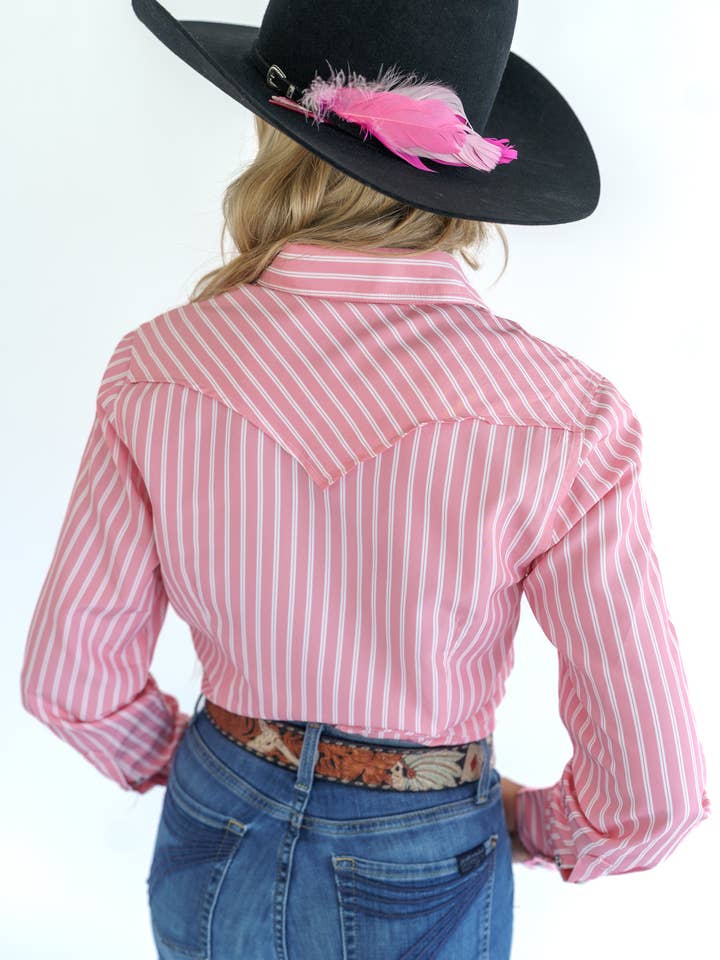 Legends and Mavericks Apparel - Vente Chemise à col boutonné – femme - Rose poussiéreuse1