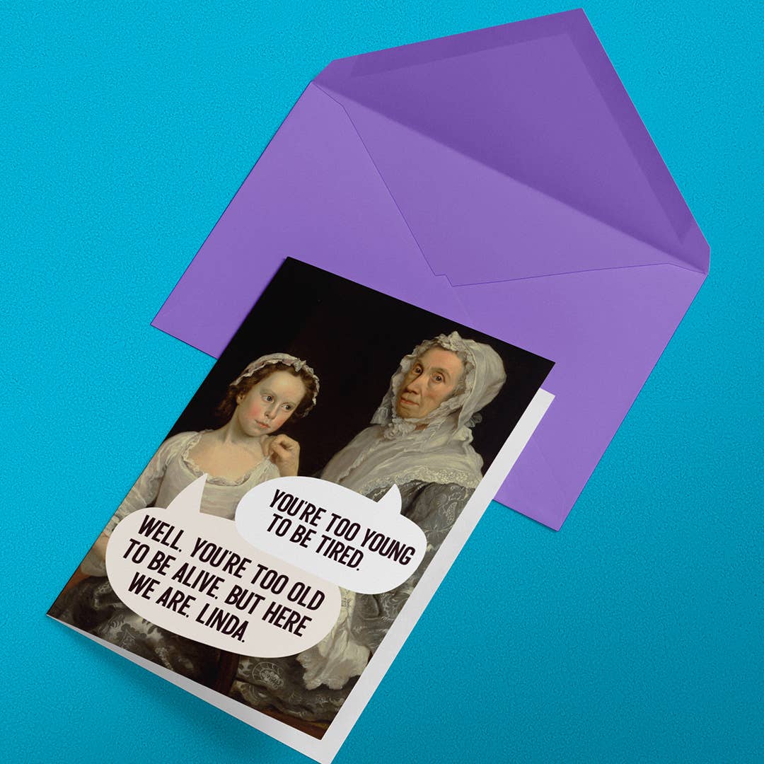 Squirrel Friend Gifts - Venta al por mayor Tarjetas de cumpleaños - Aquí estamos, Linda - Tarjeta de cumpleaños divertida para adultos3