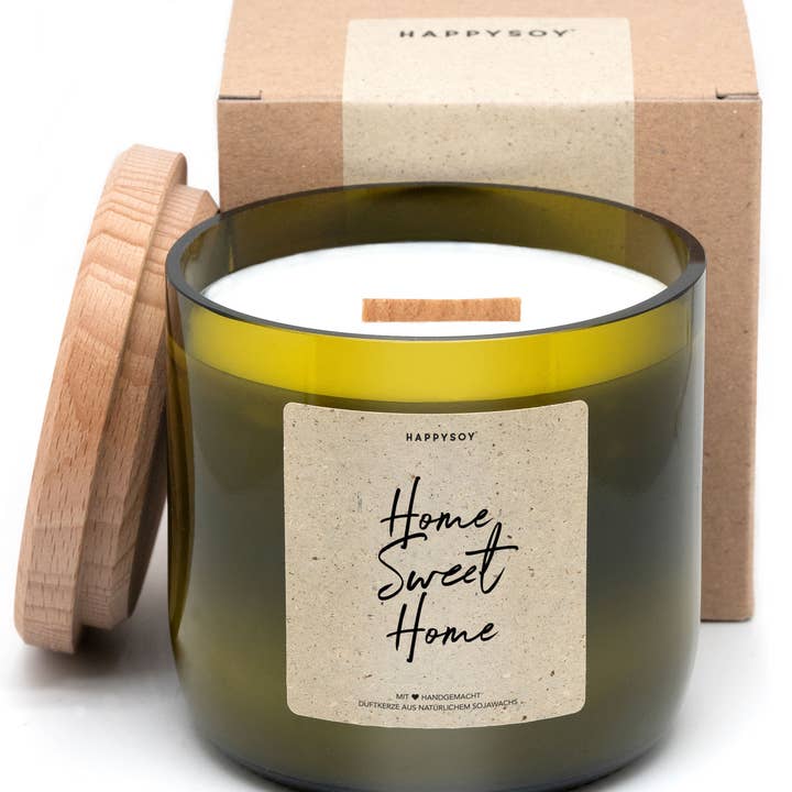 Scented candle | Home Sweet Home | From wine bottle for wholesale by Happysoy