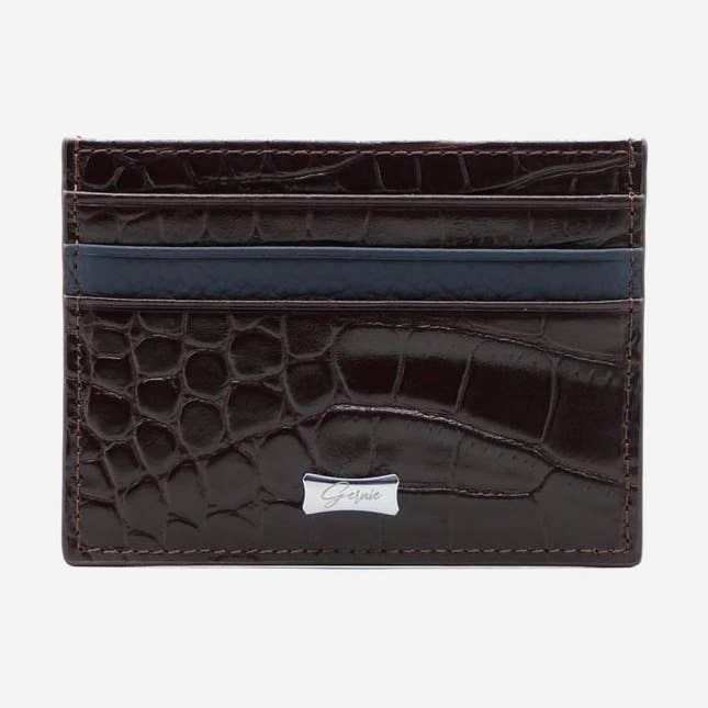 Genuine Gator Leather Slim Card Case for wholesale by Gernie NYC