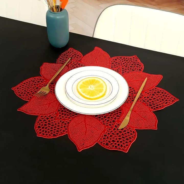 Huis Van Merken - Wholesale Placemat - 4/6/8pcs Christmas Lotus Table Mats1