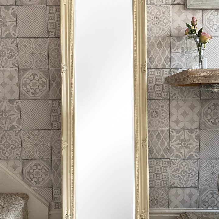 DOWNTON WHOLESALE – wholesale Wall mirror – Cream Dressing Mirror142cm (Pack of 2) Trade Price £33 each3