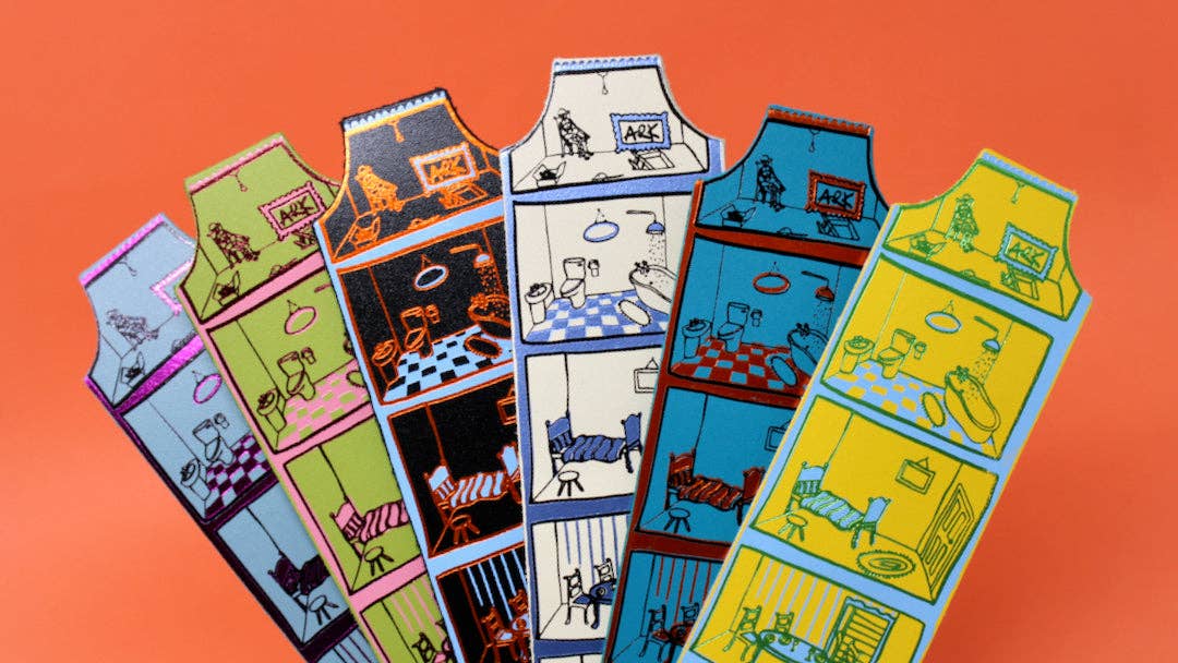 Ark Colour Design – Marcador por atacado – Marcador de página em couro 100% legítimo em formato de casa de boneca6