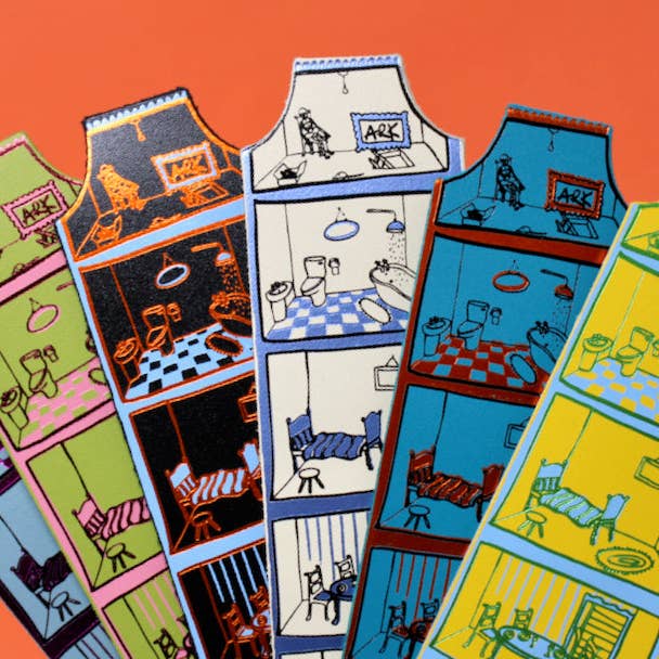 Ark Colour Design – Marcador por atacado – Marcador de página em couro 100% legítimo em formato de casa de boneca6