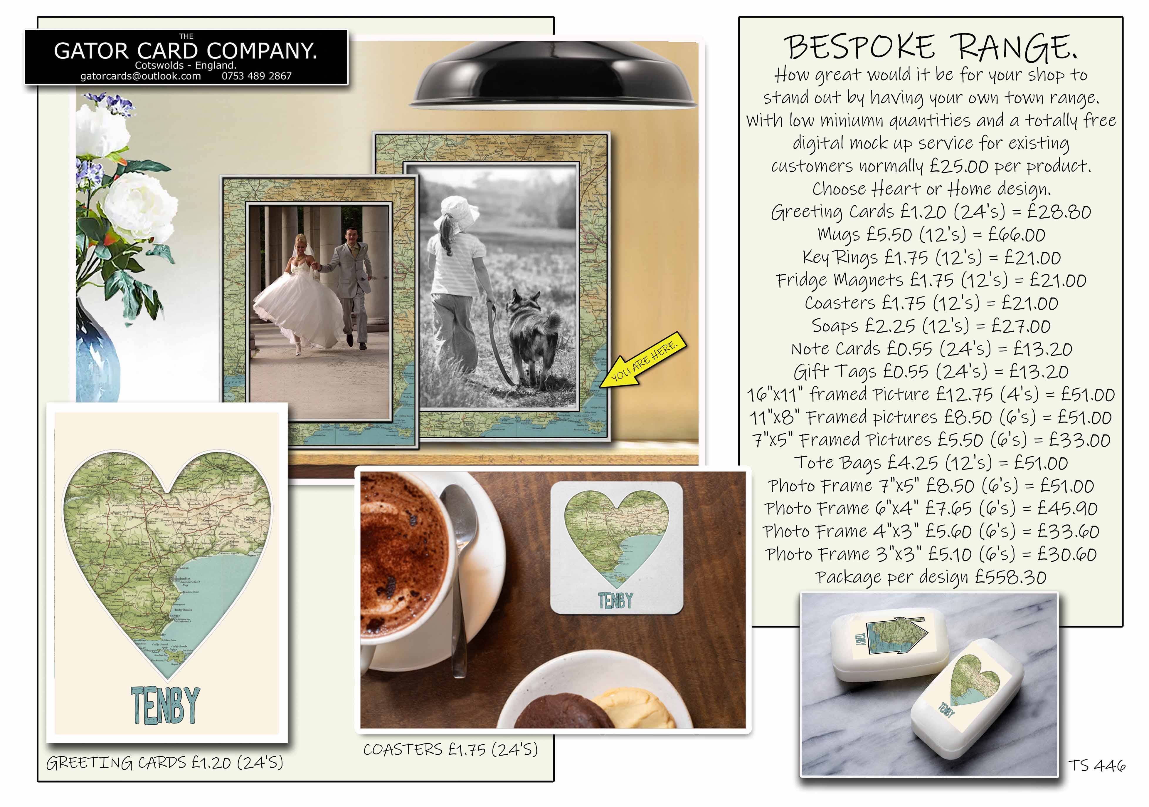 Gator cards - Wholesale Picture Frame - 1657 Map Paper Veneer 6"x4" Photo Frame.1