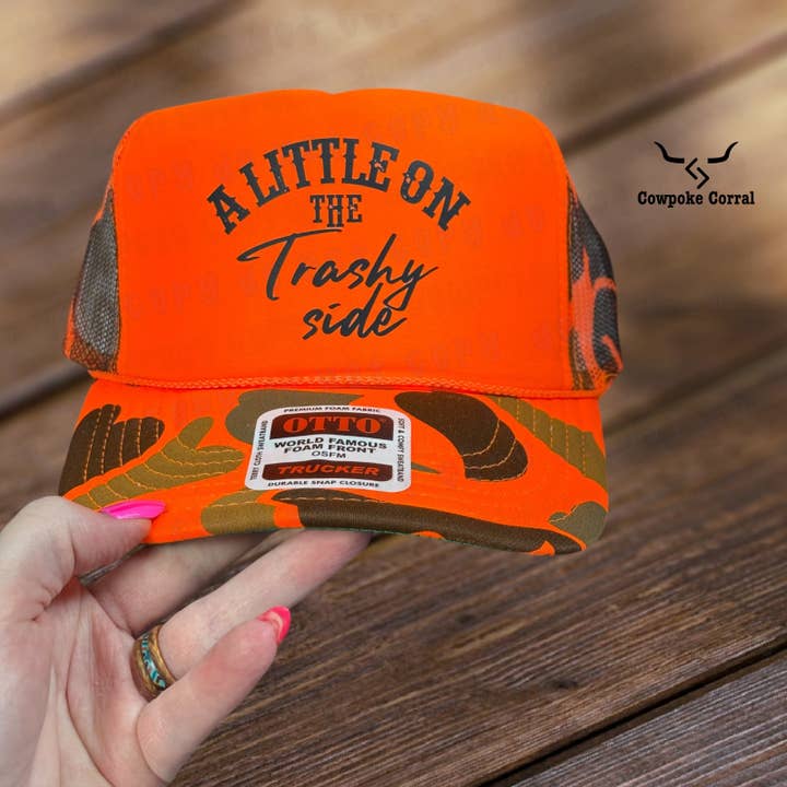 TRASHY SIDE FOAM TRUCKER HAT for wholesale by Cowpoke Corral