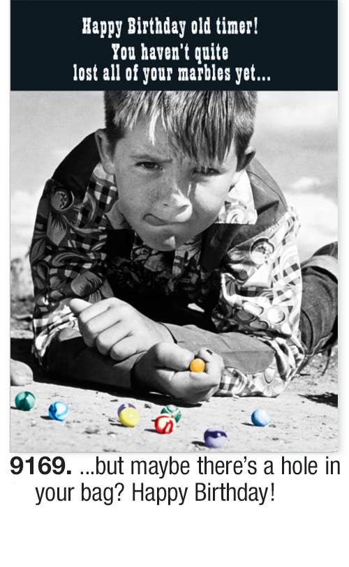 Oatmeal Studios – Engroshandel Fødselsdagskort – Mistet dine kugler fødselsdagskort - 91692