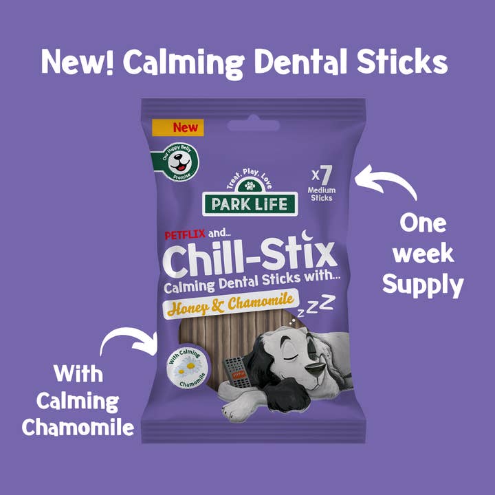 PARK LiFE - Wholesale Pet Treats - Dog - Chill Stix Calming Dental Sticks Honey & Chamomile7