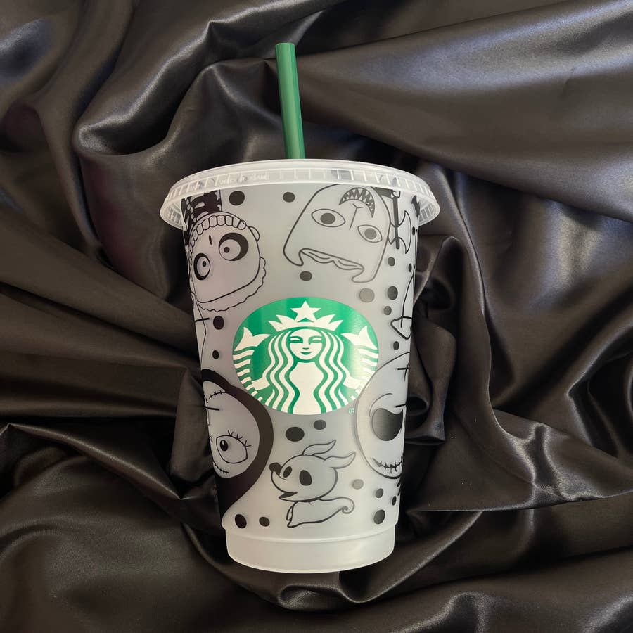 Lilac and Purple Retro Daisy Starbucks Cup Personalized Starbucks