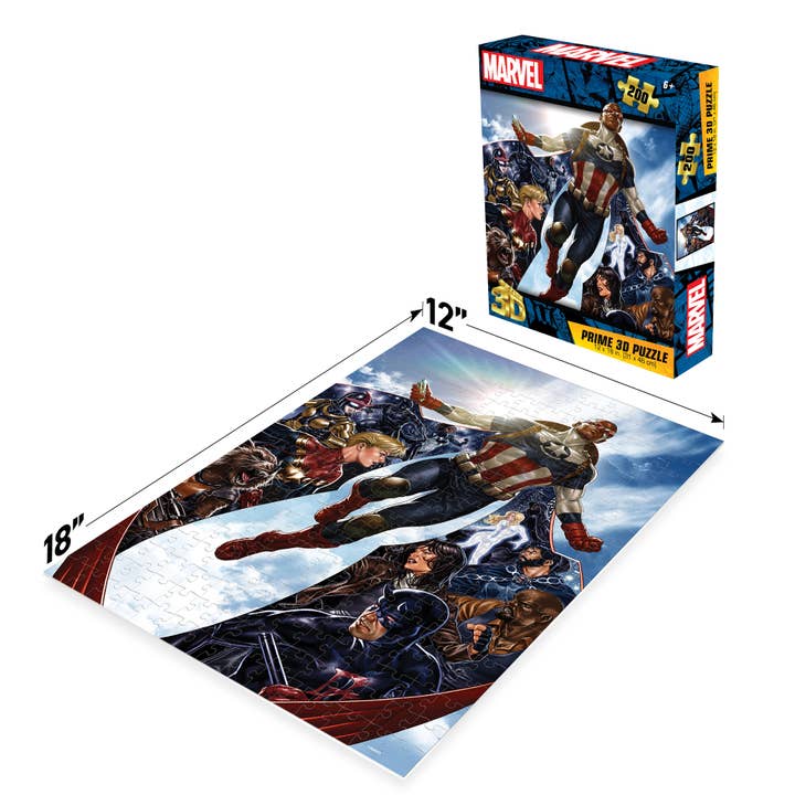 Primemotion, Inc - Wholesale Puzzle - Adult - Marvel Captain America Falcon 300pc 12x18"2