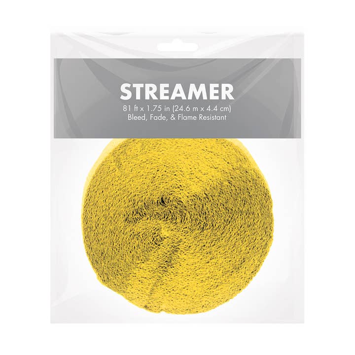 Paper Streamer - Yellow for wholesale by Papercraft