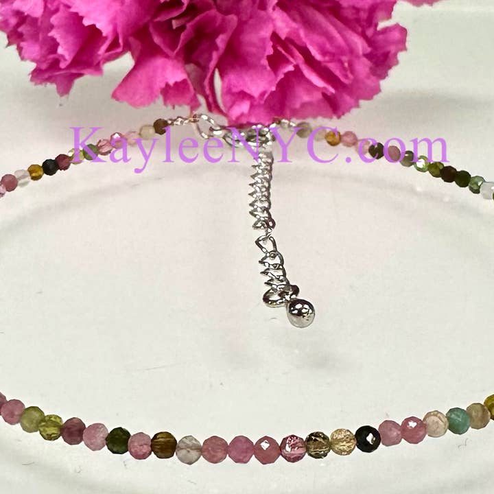 KayleeNYC - Wholesale Enkelbandje - 2mm Natuurlijke Toermalijn Enkelbandjes Kristallen Genezende Energie2